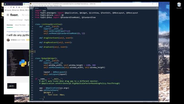 Drag And Drop Text To List Widget | PyQt5 Tutorial смотреть онлайн