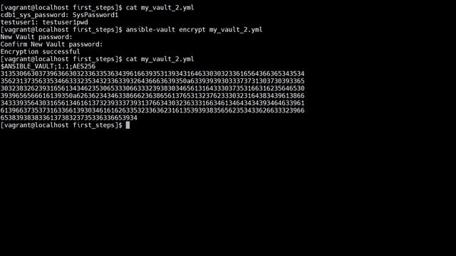 Ansible Playbooks : Vault смотреть онлайн
