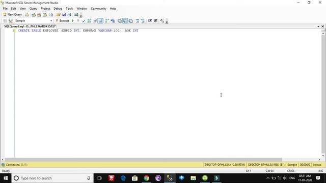How to create a table in MS SQL Server. смотреть онлайн