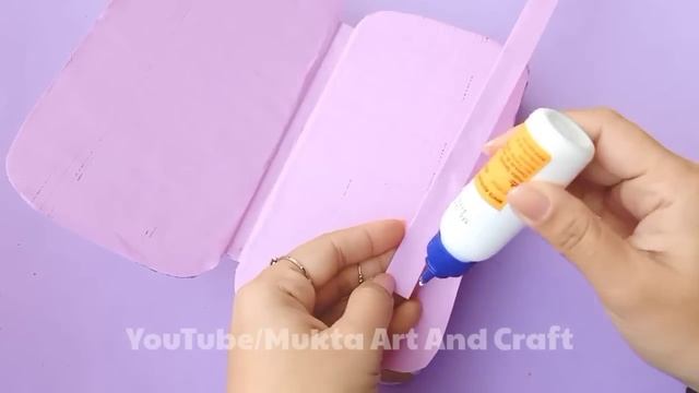 How to make a paper pencil box | DIY paper pencil box idea | Easy cardboard box tutorial / DIY смотреть онлайн
