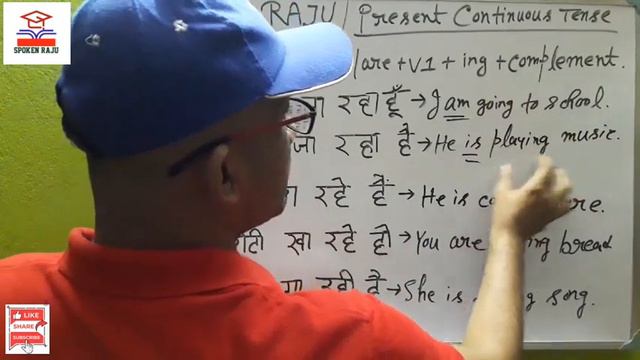 Present Continuous Tense Hindi me | Positive Sentence | spoken english смотреть онлайн