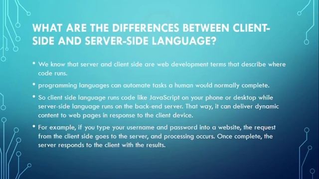 Introduction Client-Side and Server-Side Languages | Web Development Explained смотреть онлайн