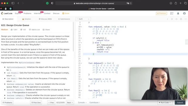 LeetCode 622 - Design Circular Queue | Решение с объяснением - Swift смотреть онлайн