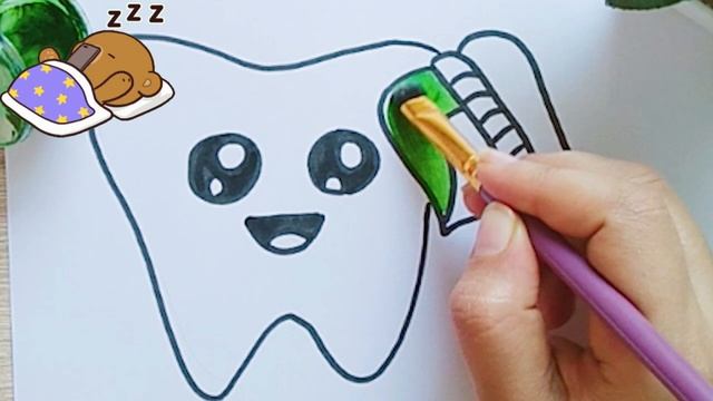 Сурет салу тіс щеткасы | Bolalar uchun Tish chotkasi rasm chizish | Drawing Brush teeth for kids смотреть онлайн