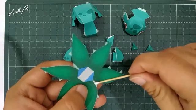 #001 Bulbasaur Papercraft Tutorial (Pokemon Papercraft)