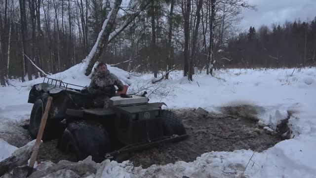 Охота на бобра #25.1 \ Установка капканов / Утопил вездеход смотреть онлайн