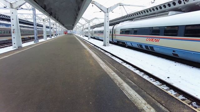 Прибытие Сапсана на московский вокзал г.Санкт-Петербург смотреть онлайн