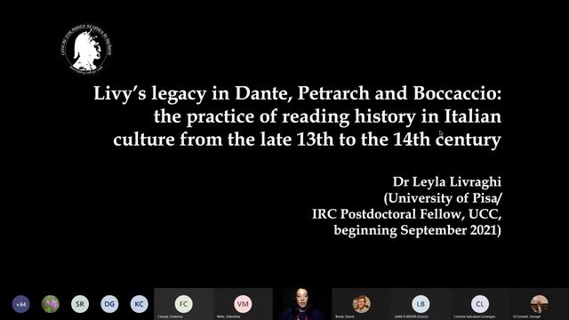 Launch of Centre for Dante Studies in Ireland (1 March 2021) смотреть онлайн