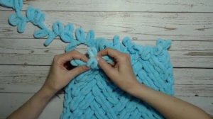 63- Узор «Елочка»  для пряжи Ализе Пуффи.