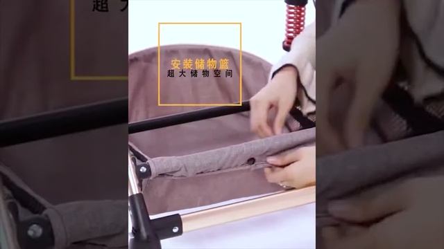 Легкая роскошная детская коляска 3 в 1, портативная двусторонняя с высоким ландшафтом, популярная смотреть онлайн