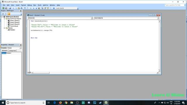VBA macro in tamil - Range, Worksheets, Workbook Objects смотреть онлайн