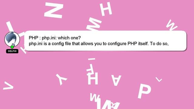 PHP : php.ini: which one? смотреть онлайн