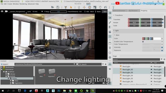 [FREE BETA]NVIDIA Omniverse First Impression | Architecture Exterior & Interior Time-lapse Tutorial