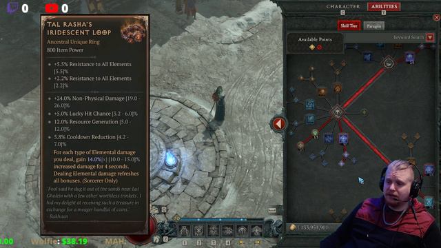 Diablo IV Unique Items - Tal Rasha's Iridescent Loop (Malignant Ring) [Patch 1.22]