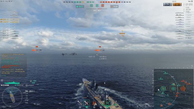 Azuma T9 IJN Cruiser | 234k Damage, 2 Kills | World of Warships смотреть онлайн