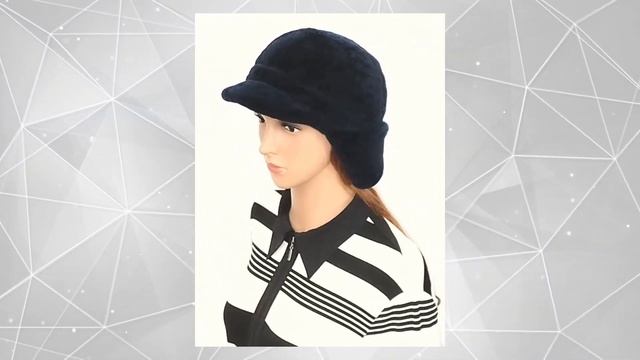 Шапка ушанка "Жокейка 2" из астрагана тёмно синего цвета смотреть онлайн