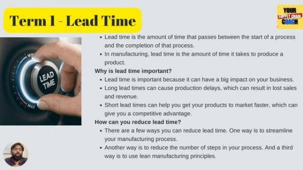 SUPPLY CHAIN LEAD TIME DETAILS || Cycle time explained in Hindi Part 1/5