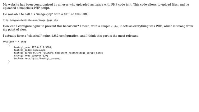 DevOps & SysAdmins: Prevent nginx to execute images as PHP script смотреть онлайн
