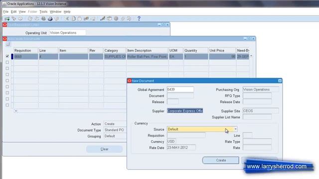 PO: Autocreating a PO, Oracle Applications Training смотреть онлайн