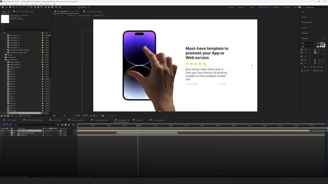 iPhone 14 Pro Mockup Video for App Promotion - After Effects Template смотреть онлайн