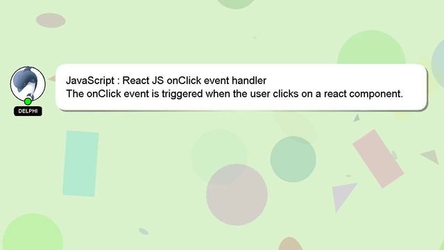 JavaScript : React JS onClick event handler смотреть онлайн