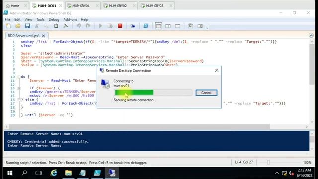 PowerShell Script to Connect Multiple Server's Remote Session смотреть онлайн