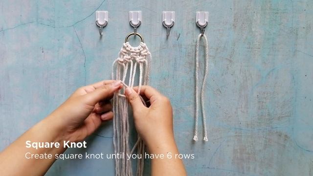 Mini Macrame Plant Hanger for Beginners | Mini Simple Macrame Wall Hanging смотреть онлайн
