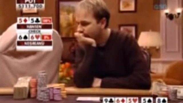 Quads for Gus Hansen vs Daniel Negreanu SICK HAND!! смотреть онлайн