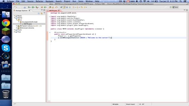 Bukkit Coding ~ Episode 4: MOTD Plugin смотреть онлайн