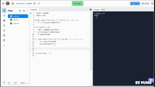 Random Code | PYTHON | смотреть онлайн