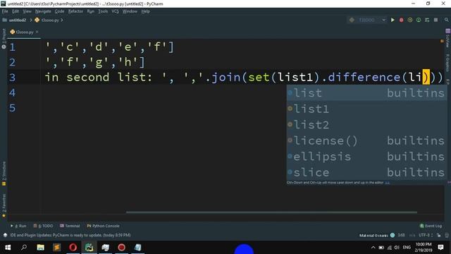 How to Find missing and additional values in two lists in Python смотреть онлайн