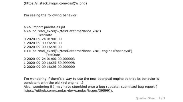 Pandas : How to make pandas.read_excel with engine='openpyxl' behave like it did with xlrd, not sho смотреть онлайн