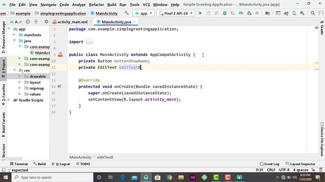 Simple Greeting Application смотреть онлайн