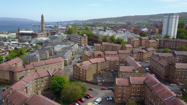 Drone Greenock | Scotland | Victoria Tower | Greenock Sheriff Court | Firth of Clyde смотреть онлайн