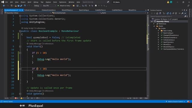Learn to Code UNITY C# 17: Boolean Variable Introduction, True or False, Combined With If Statement смотреть онлайн
