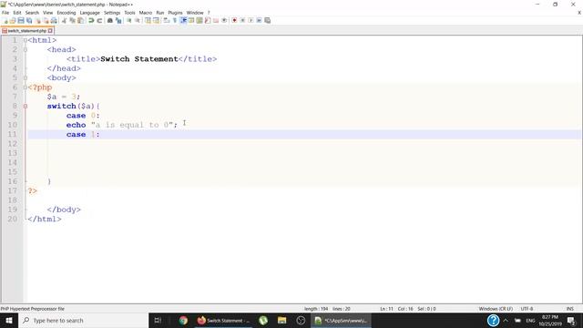 Switch Statement in PHP (Urdu/Hindi) смотреть онлайн