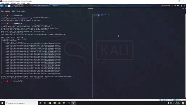 Nmap Kullanarak Sql Injection Linklerini Tespit Etme && Detecting Sql Injection Links Using Nmap смотреть онлайн