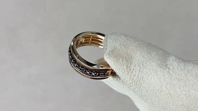 Обручальное кольцо с черными бриллиантами premium *904-109-2* смотреть онлайн