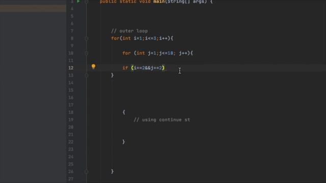 Java continue Statement смотреть онлайн