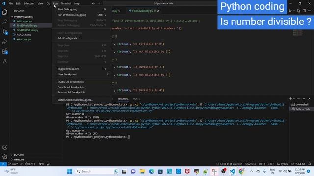 Find Divisibility of number in python | Python Coding basic | python tutorial Tables in python смотреть онлайн