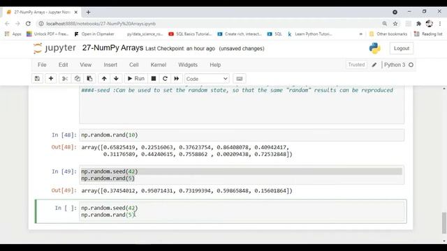 31- Python for Data Analysis and Visualization : NumPy Arrays (Part 2) смотреть онлайн