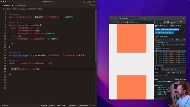 JAVASCRIPT INTERACTION OBSERVER con Esempio Animazioni Wow (Tutorial Ita) смотреть онлайн
