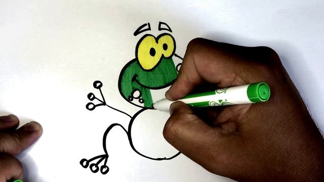 Draw an easy frog | kids drawing | рисуем лягушку | рисунок жаба | рисунок детям | Пародия на жабу смотреть онлайн