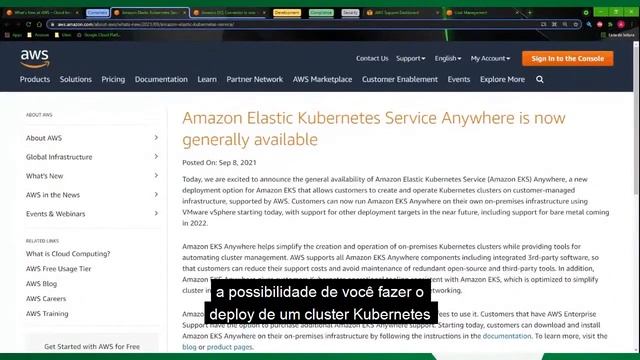 CloudNews #61: Amazon Elastic Kubernetes Service – Novo recurso Anywhere disponível смотреть онлайн