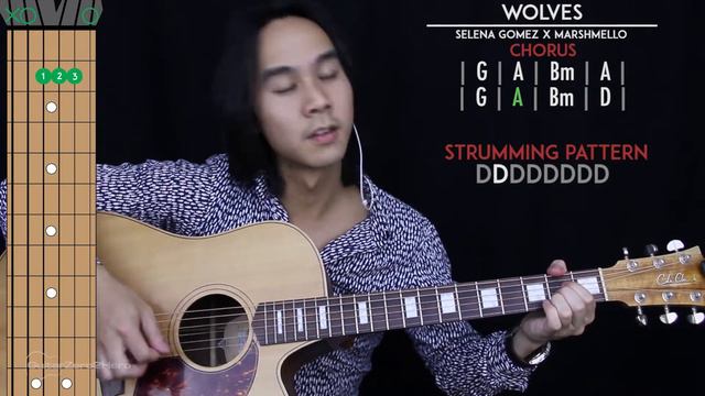 Wolves Guitar Cover Acoustic - Selena Gomez & Marshmello 🎸 |Fingerpicking + Chords| смотреть онлайн