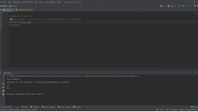 INTRO TO PYTHON- Print , integers and strings смотреть онлайн