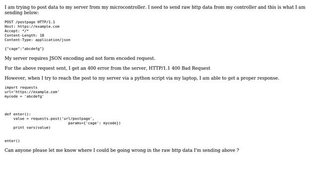HTTP post Json 400 Error смотреть онлайн