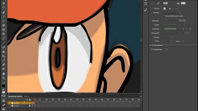 Adobe Flash Professional:рисуем главных героев из аниме "Покемон" смотреть онлайн