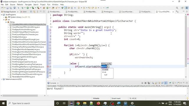 Java Programs:22.Count no. of word which starts with specific character смотреть онлайн