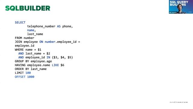 SQL query builders by Hlib Terentiev смотреть онлайн